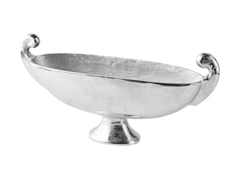 MichaelNoll Decoratieve schaal aluminium zilver XL 51 cm