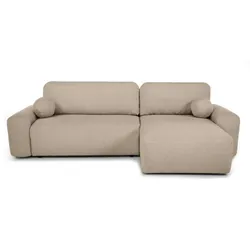 ECKSCHLAFSOFA Noel mit universelle Ottomane, Cappuccino