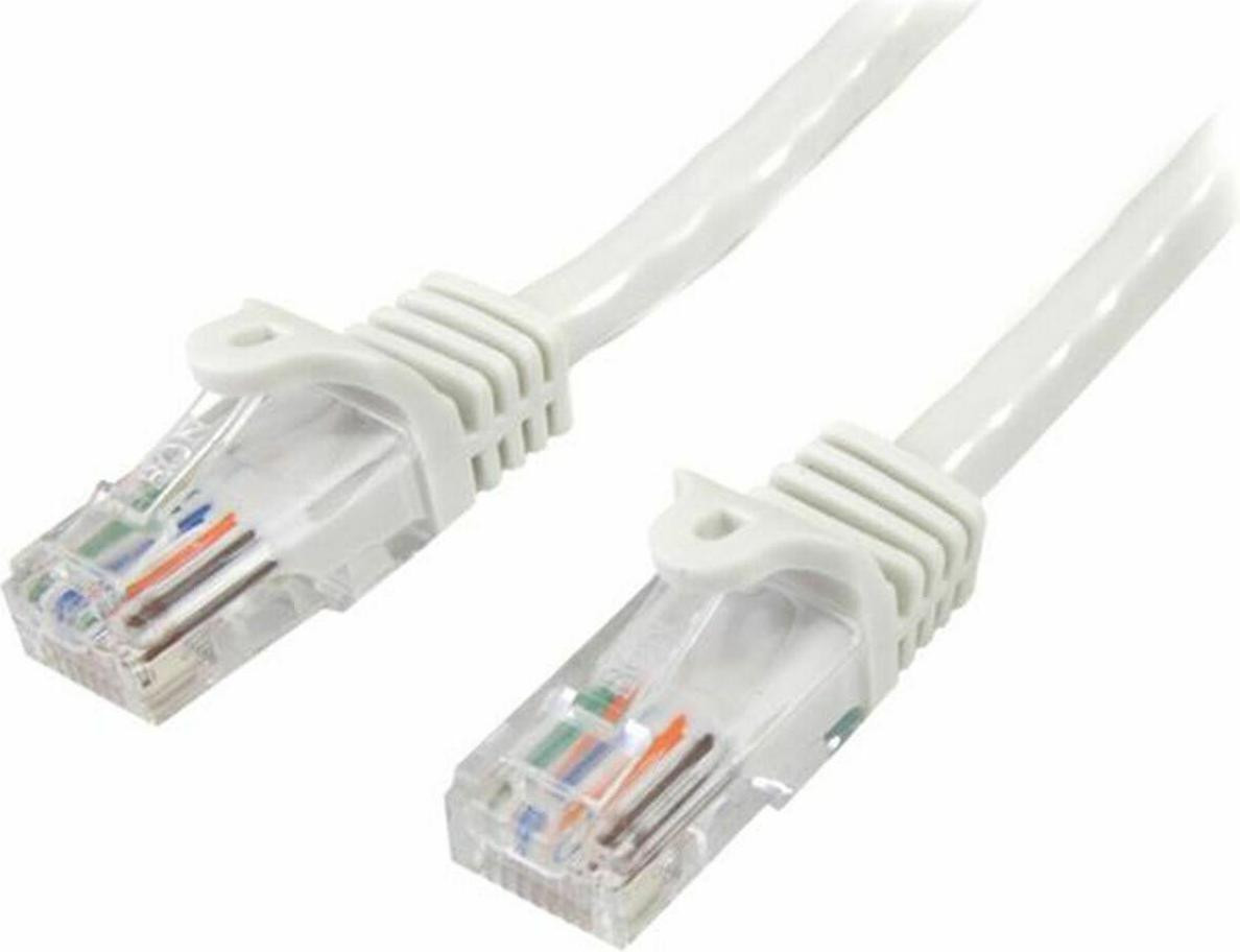 StarTech.com Cat5e Ethernet-netwerkkabel, snagless, RJ45 naar RJ45, Wit, 10 meter