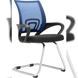 PROREGAL Besucherstuhl HARLEM HxBxT 91x59x53cm Stoff Blau Konferenzstuhl