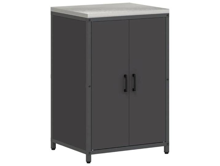 [7846052]Commode/Buffet de cuisine - Meuble de rangement de cuisine avec étagère Noir Acier Poids:27.48 Kg