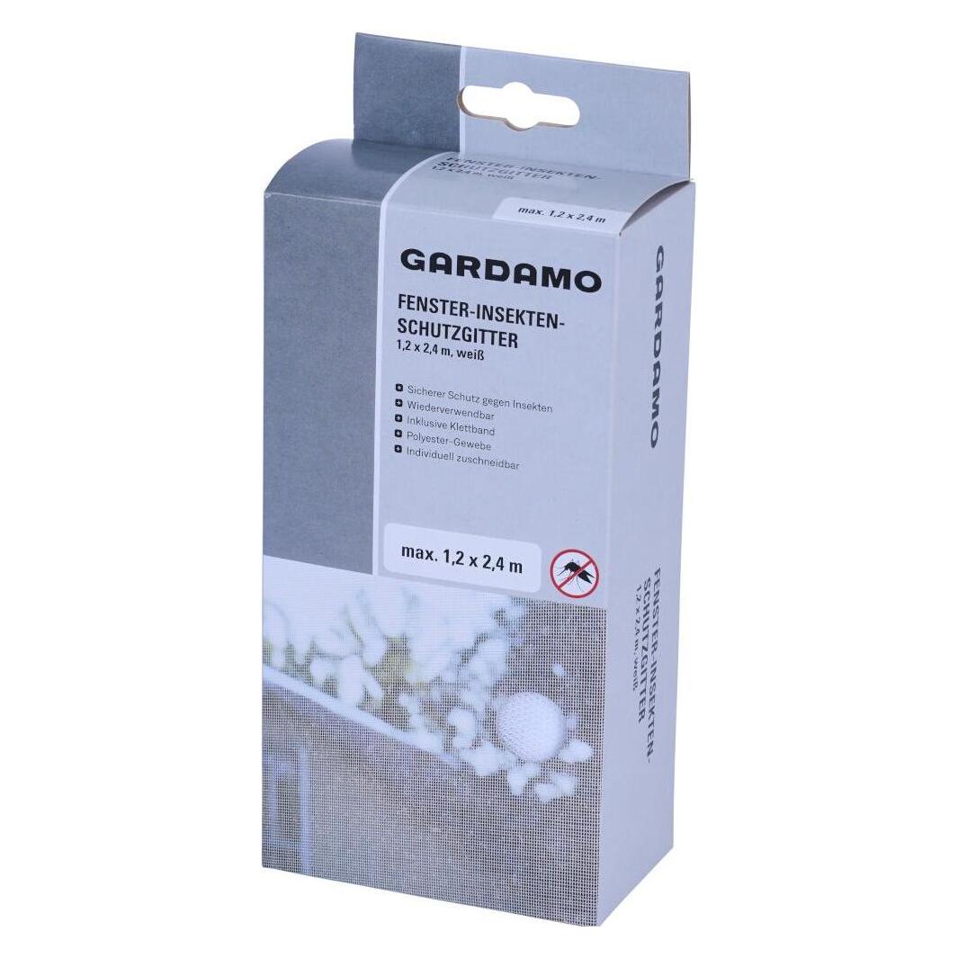 Siena Garden Fliegengitter 1,2 m x 2,4 m weiss für Fenster mit Klettband (240 x 120 cm) (R60011)