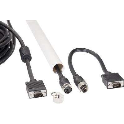 Renkforce VGA Anschlusskabel VGA 15pol. Stecker, VGA 15pol. Stecker 10.00 m Schwarz RF-4537804 für Leerrohr-Montage, mit Ferritkern VGA-Kabel