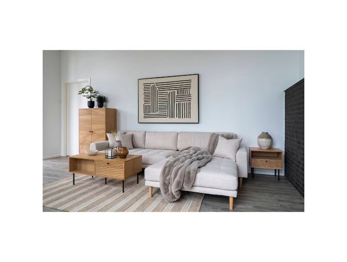 Plaid Galena 130 x 2 x 180cm Beige Tissu