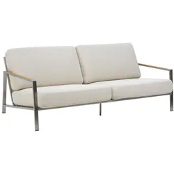 Gartensofa Naos 2,5-Sitzer, Edelstahl & Outdoor-Stoff, Dot Beige