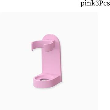 Uplifted Finds Non Slip Wall Mounted Traceless Toothbrush Stand Holder Adjustable Space Saving Bathroom Toothbrush Rack pink 2 Pcs