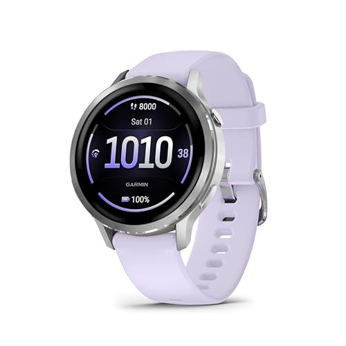 Garmin Venu 4 Smartwatch, 41 mm, Zilver/Blauw/Paars