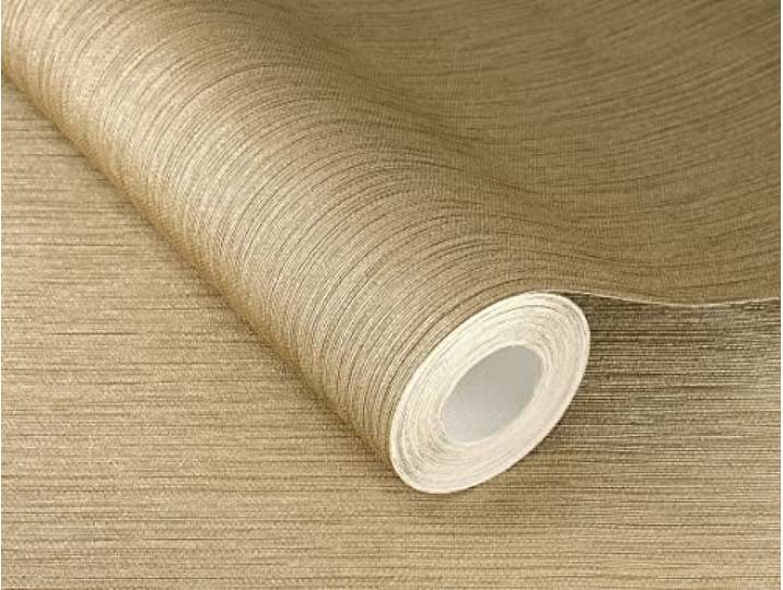 Rasch Tapete 537703 - Goldene Vliestapete mit feiner Linien-Struktur, Kollektion Curiosity - 10,05m x 0,53m