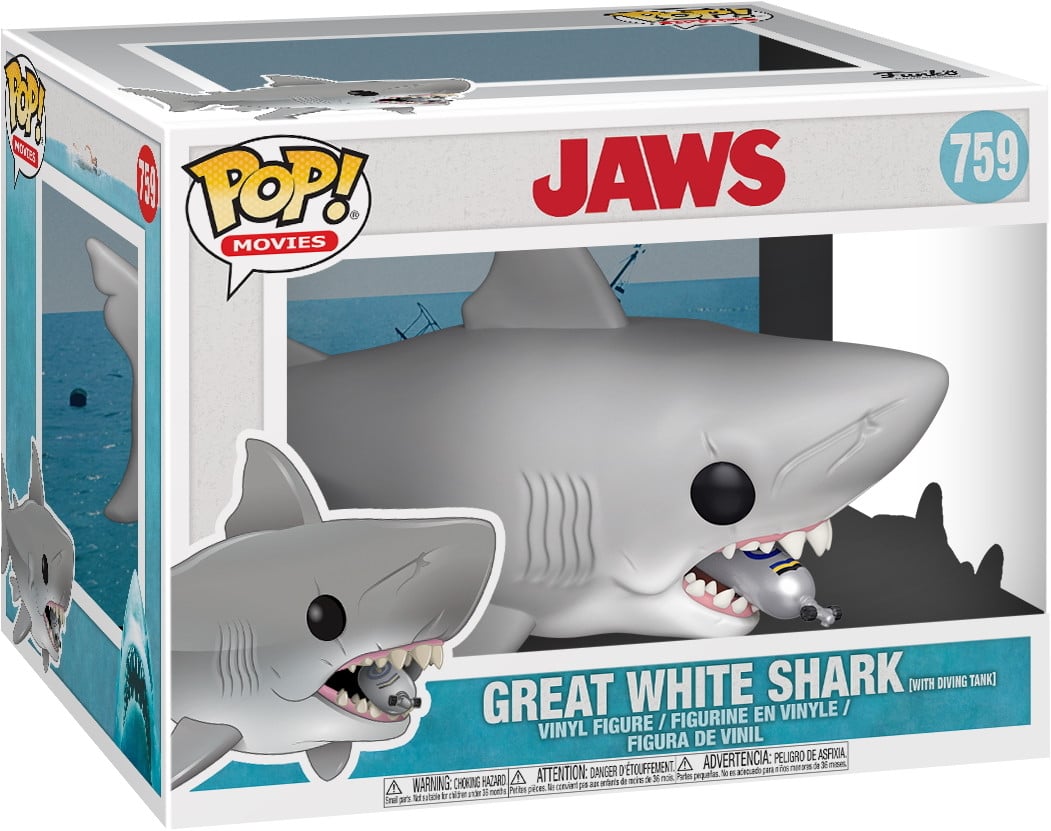 Funko Pop! Vinyl figuur Jaws Grote witte haai met duiktank 759