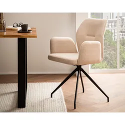 SalesFever »Alice« Drehsessel beige aus Polyester