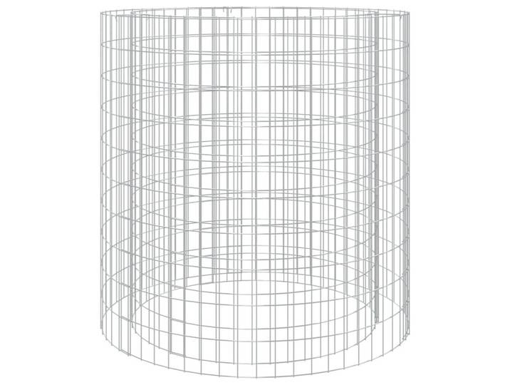 vidaXL Gabionen-Feuerstelle Ø 100 Cm Verzinktes Eisen, Silberfarben, Metall, Rechteckig, 100x100x100 cm, Gartenmöbel, Feuerschalen & Feuerkörbe