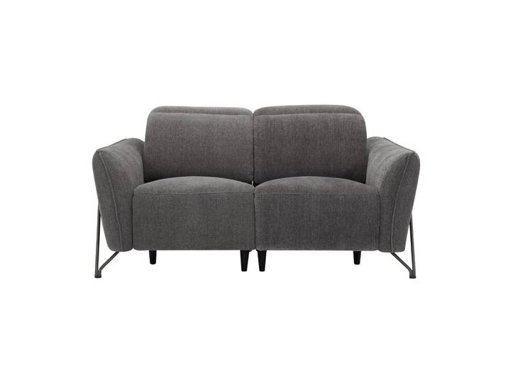 Livetastic 2-Sitzer-Sofa, Dunkelgrau, Metall, 164x83x107 cm, Relaxfunktion, USB-Anschluss, USB-C-Anschluss, Wohnzimmer, Sofas & Couches, Sofas, 2-Sitzer Sofas