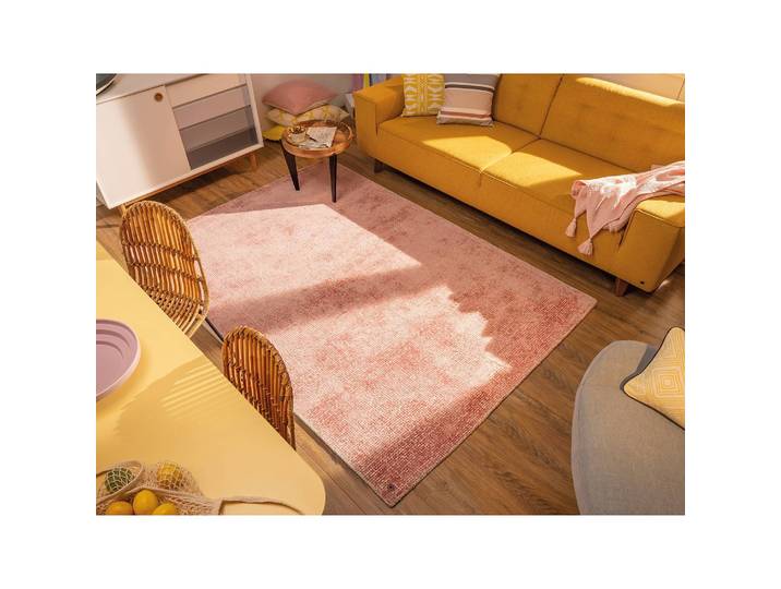 Tapis Groove I Rose foncé/Rose 160 x 230cm Tissu mélangé