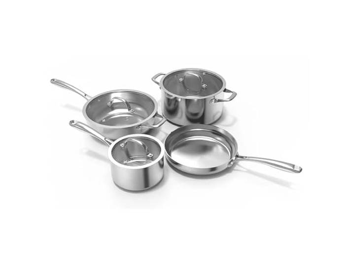 Safecourt Kitchen Kochgeschirr-Sets (Silber, 7-teilig)