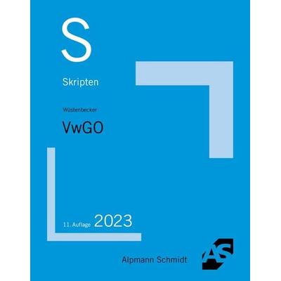 Skript VwGO, Taschenbuch von Horst Wüstenbecker, Alpmann und Schmidt