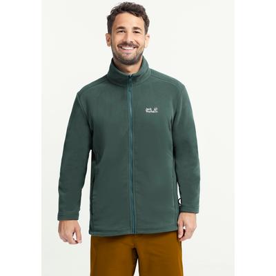 Fleecejacke JACK WOLFSKIN "TAUNUS 200 FZ M", Herren, Gr. S (48), grün (sagopalm), Obermaterial: 100% POLYESTER. Futter: 100% POLYESTER, Jacken Fleecejacke, 3-in-1 System-kompatibel, mit Verbindungsschlaufen, aus Polyester