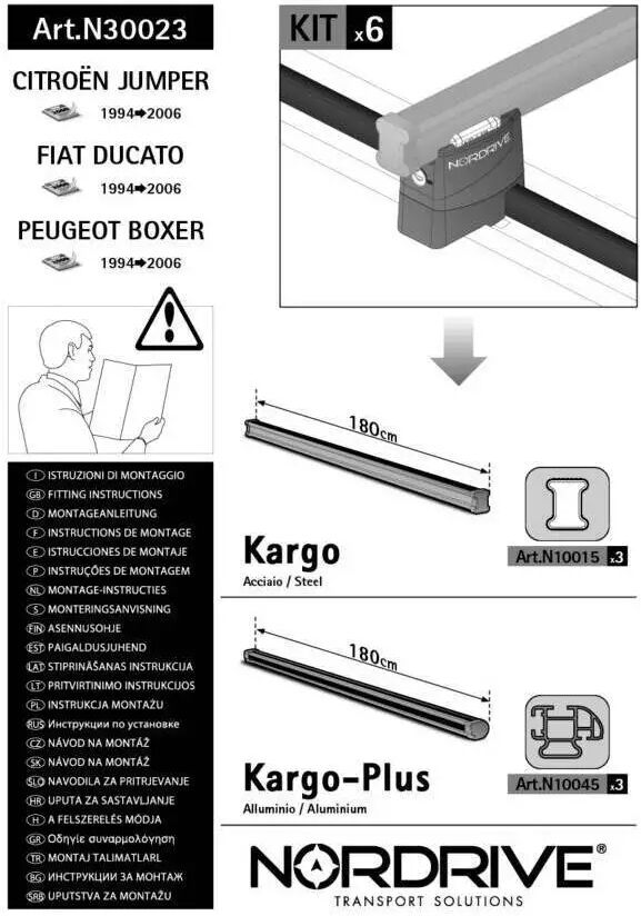 Nordrive KIT ATTACCHI CITROEN JUMPER, FIAT DUCATO, PEUGEOT