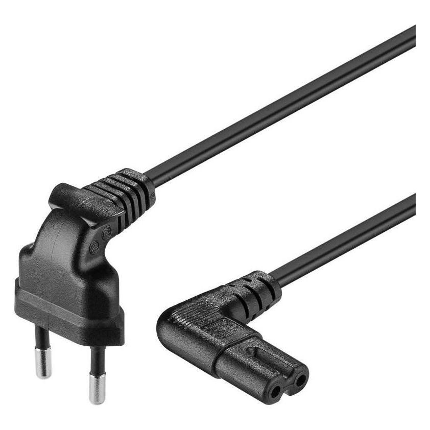 Goobay Netzkabel abgewinkeltes Netzkabel EURO Radio CEE 7/16 - IEC 320 C7 5m (97355) (5 m) (97355)