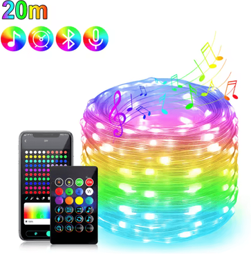 Inspire Curations Smart Bluetooth USB Fairy String Lights For Home And Party Decor 20m