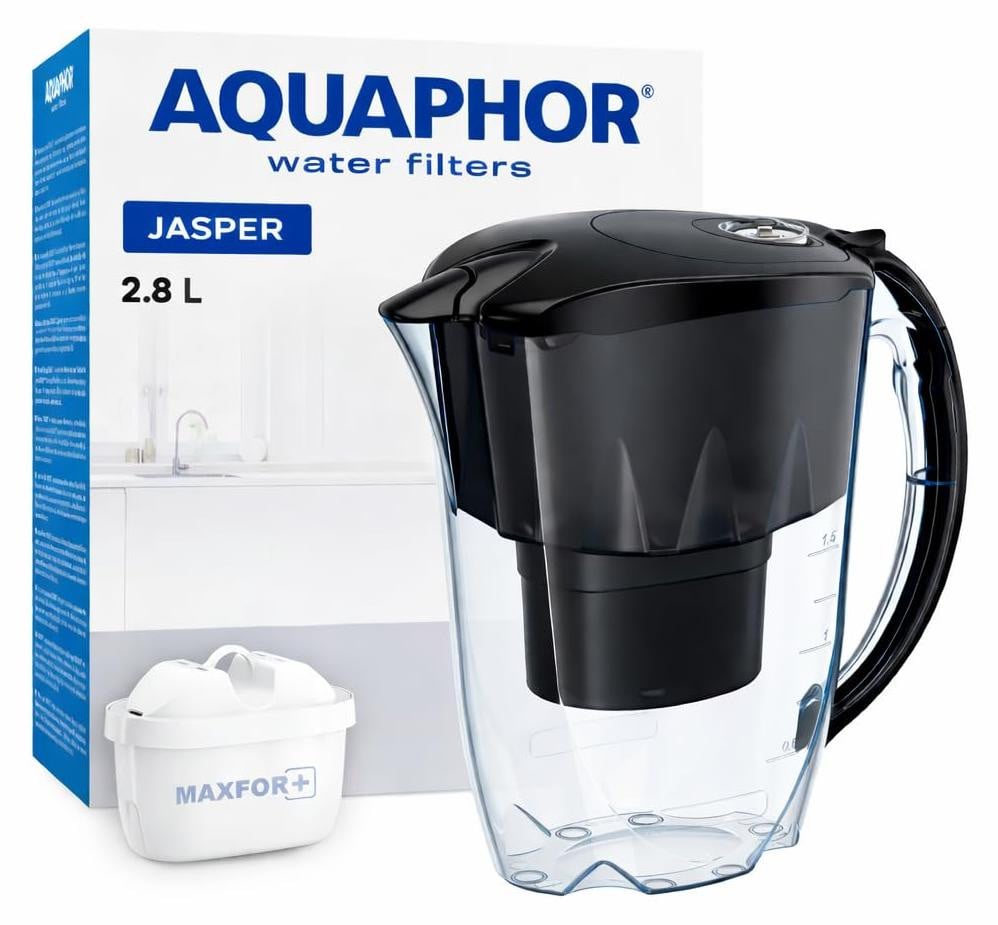 Dripio Jasper waterfilterkan met MAXFOR+ filter, 2,8 liter, zwart