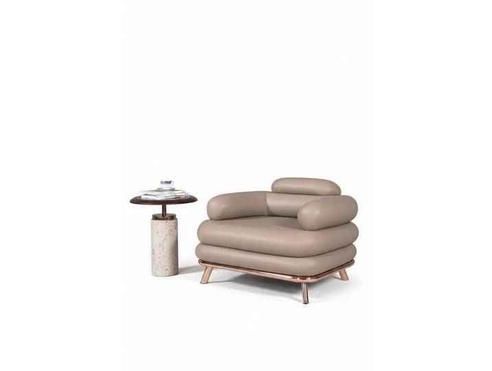 JVmoebel Sessel Moderner Sessel Luftige Struktur Soft Minimalism Stil Braune Farbe (1-St)