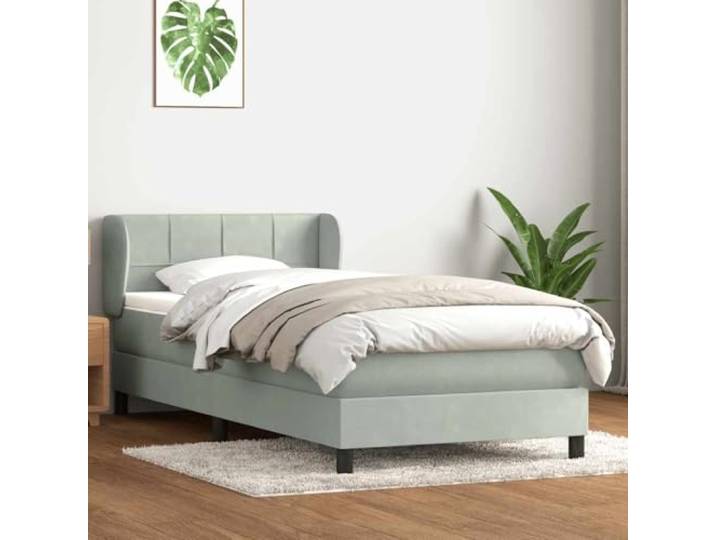 RJPLMFV Lattenrost, Velours, 80 x 220 cm, mit verstellbarem Kopfteil Taschenfederkernmatratze, atmungsaktiver Matratzenschoner, abnehmbarer Bezug waschbar, Rückenunterstützung