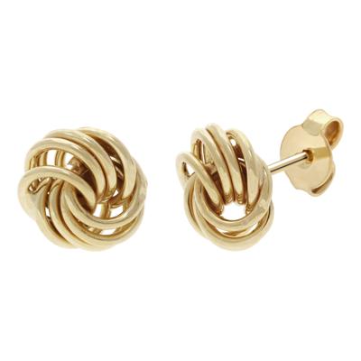 Paar Ohrstecker FIRETTI "Schmuck Geschenk Gold 375 Ohrschmuck Ohrringe Loveknot", gold (gelbgoldfarben), Ohrringe, Damen, 8mm, Gelbgold 375