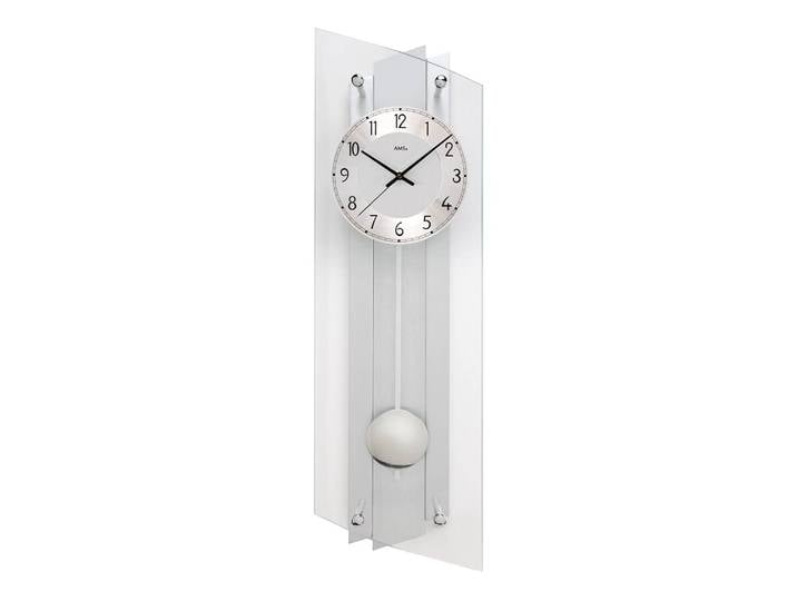 Pendule Centro Aluminium brossé / Matériau dérivé du bois verni 19 x 67 x 10cm Argenté/Argenté/Gris
