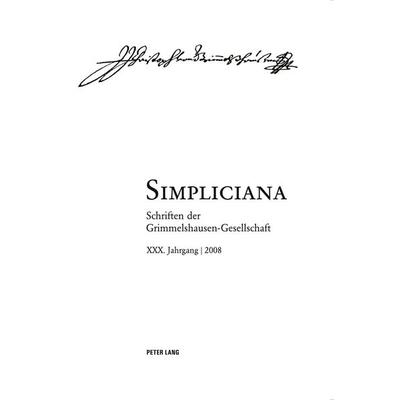 Simpliciana, Taschenbuch von , Peter Lang AG, Internationaler Verlag der Wissenschaften, 978-3-03911-774-1
