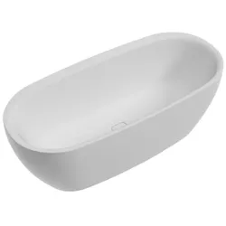 Hoesch iSENSI Oval-Badewanne 3823.010 394 l, mit Überlaufschlitz, 190x120cm, weiß