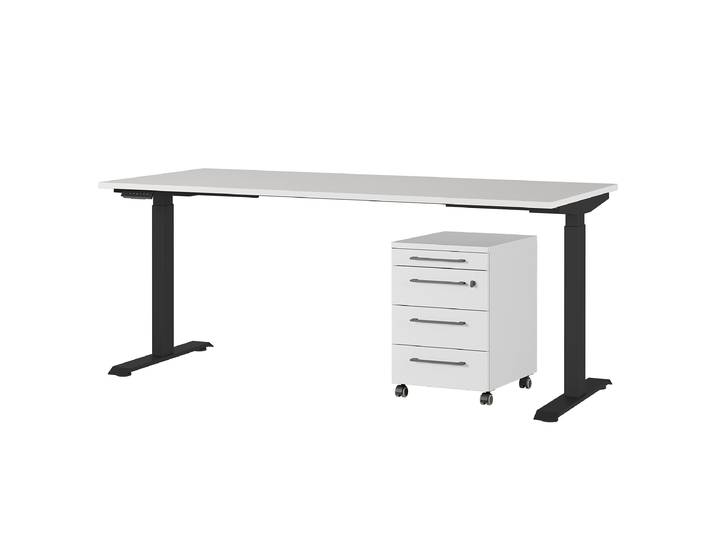Ensemble de bureau Agenda - Type A 180cm Gris/Gris lumineux