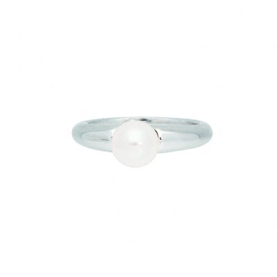Fingerring ADELIA´S "Damenring 925 Silber mit Perle" Gr. 54, silber, Fingerringe, Damen, 54, Silber 925 (Sterlingsilber), Fingerring, Silberring