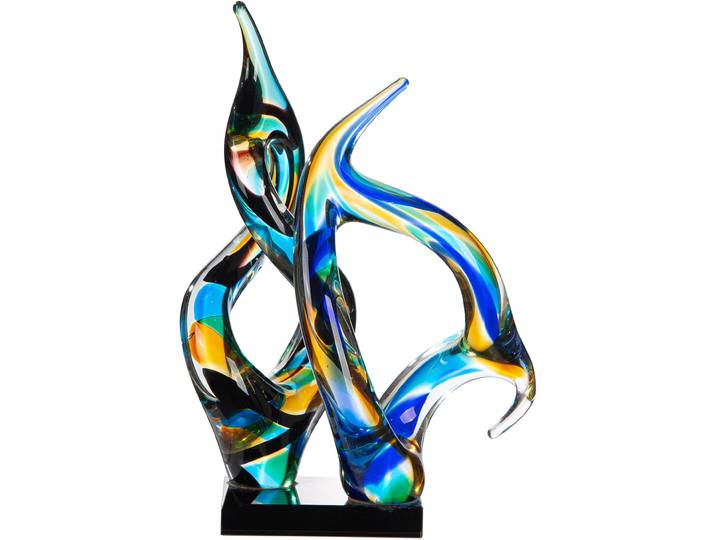 Skulptur GILDE Skulptur Dakar mehrfarbig , bunt (mehrfarbig), B:21cm H:33cm T:16cm, Glas, Dekofiguren, Skulptur, Ausdrucksstarke Glaskunst dekorative Figur außergewöhnliche Skulptur, Topseller