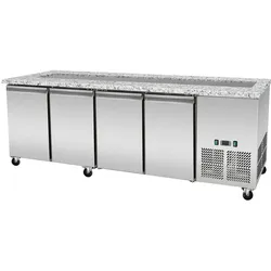 Skyrainbow SNACK-Line, Kalte Theke, 6x GN1/1, Granit rosa-grau, OHNE Glas, 223x82x85.5
