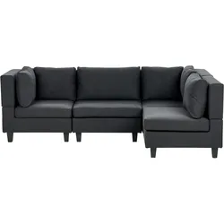 ECKSOFA Modul 4-Sitzer linksseitig Schwarz Stoff Unstad