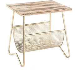 Beistelltisch LUND (BHT 50x51x40 cm) - gold - BHT 50x51x40 cm