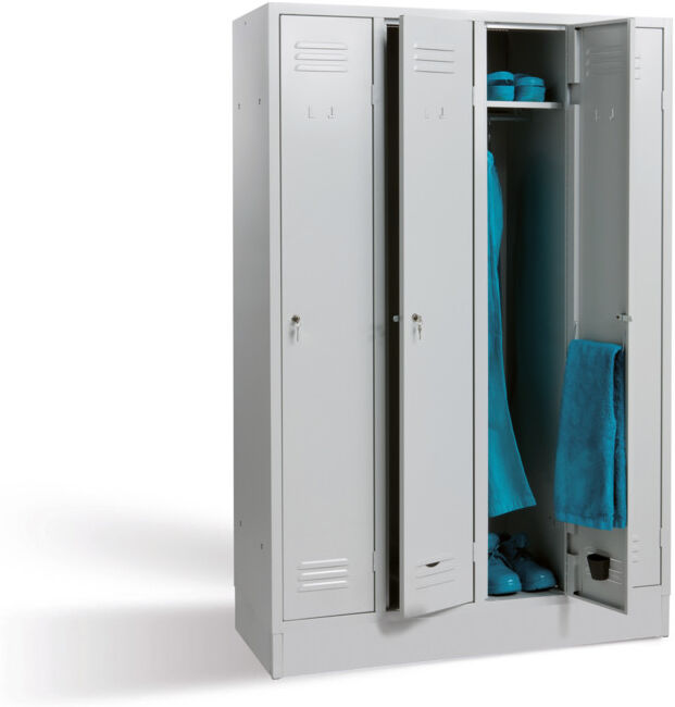 Bedrunka+Hirth Armoire vestiaire 4 compartiments avec serrure à cylindre (06.104ZSA)