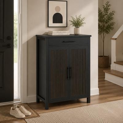 BLUEBELL Shoe Storage Cabinet with Doors & Drawer, Hidden Shoe Organizer Rack for Entryway