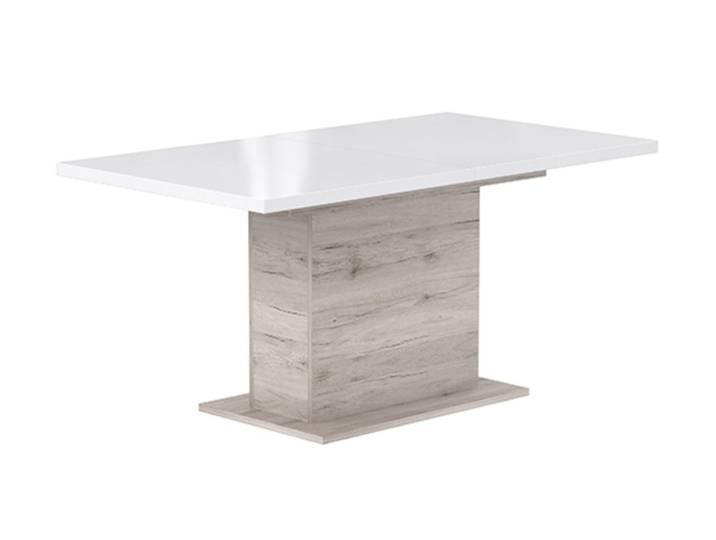 Table de repas Saint tropez chene cendré/blanc brillant - Basika