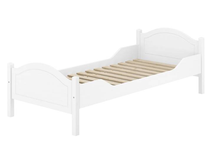 Einzelbett 90 x 200 cm für Jugendliche oder Erwachsene Weiß