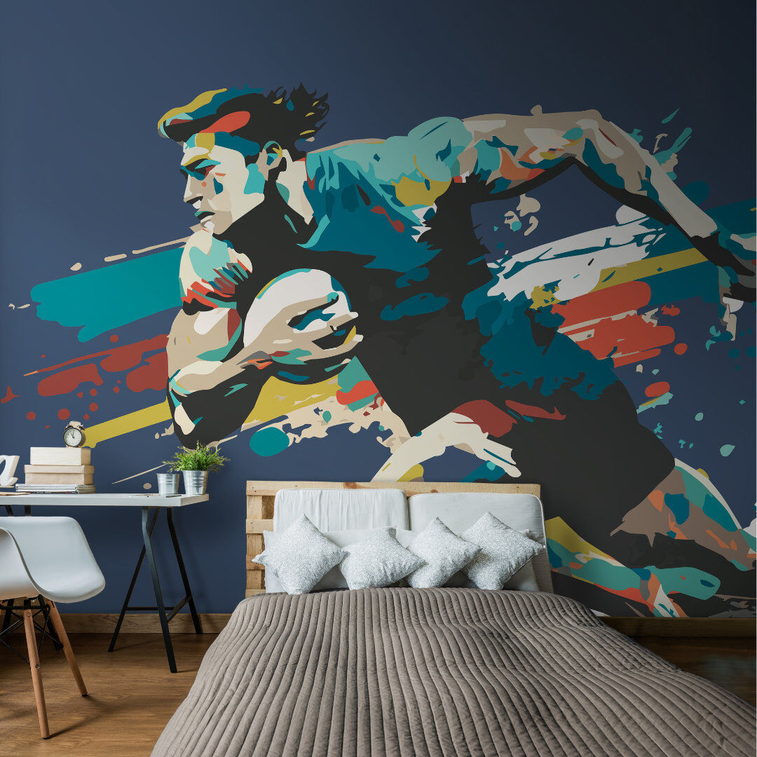 ClassicLiving Yue Matte Wall Mural Blue 300cm L x 240cm W