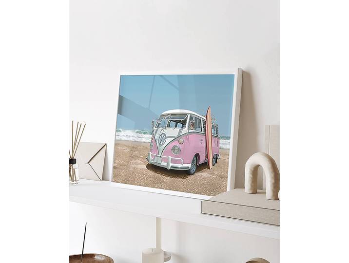 Bild Surf and Drivew Buche Massiv, lackiert Acrylglas Multicolor 42 x 52cm