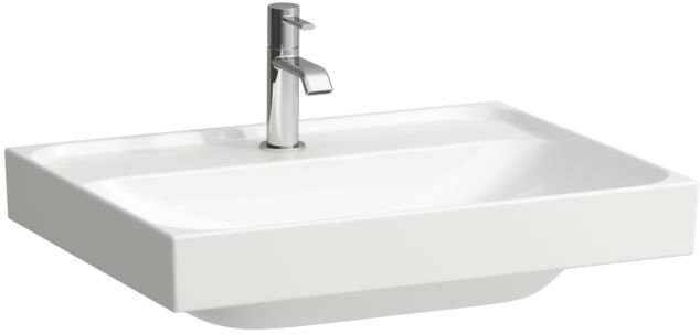 Laufen Meda Aufsatzwaschtisch H8161130001111 60x46cm, ohne Überlauf, 1 Hahnloch pro Becken, weiß