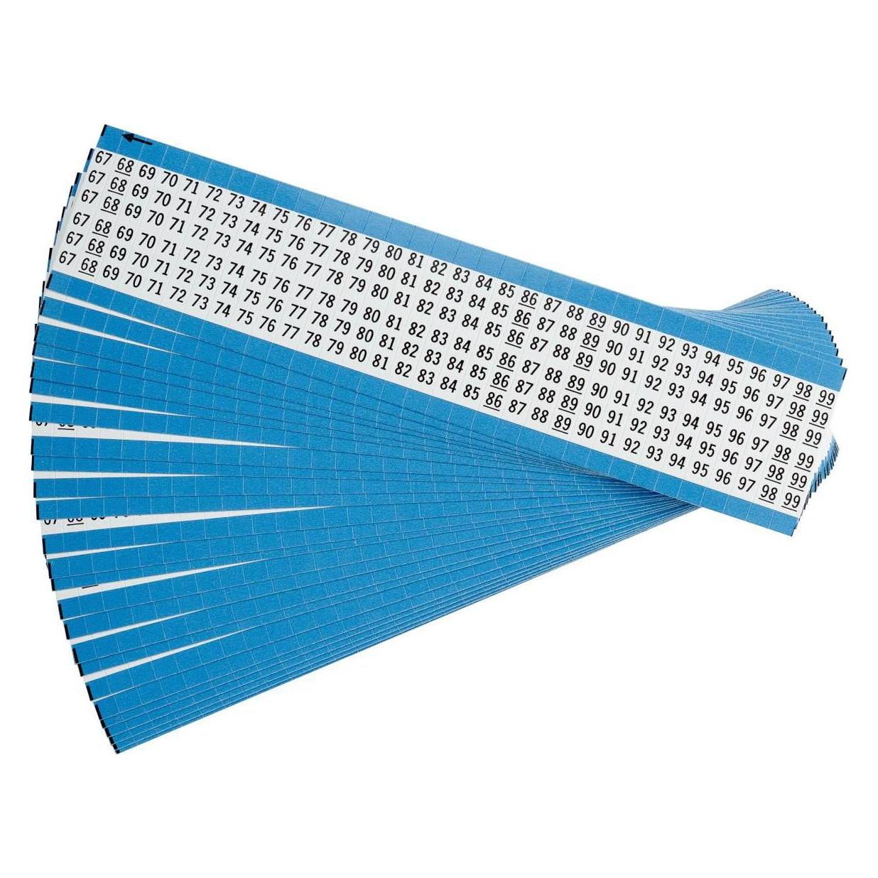 Brady WM-67-99-PK, B-500, Drahtmarkierer, Vinyl, Weiss, 38mm (25 Karten á 33 Etik.) (012006)