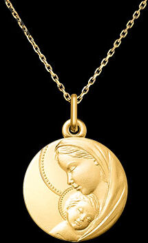 Edenly Medaille Mutter und Kind Sakral â€“ 18-karÃ¤tiges Gelbgold