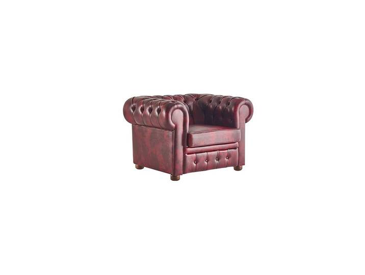 Xlmoebel Sessel Chesterfield Bordeaux Einfarbig Klassisch für Wohnzimmer (1-St., Sessel), Made in Europa