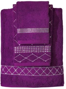 Sparkles Home Atlas 3-Piece Rhinestone Towel Set