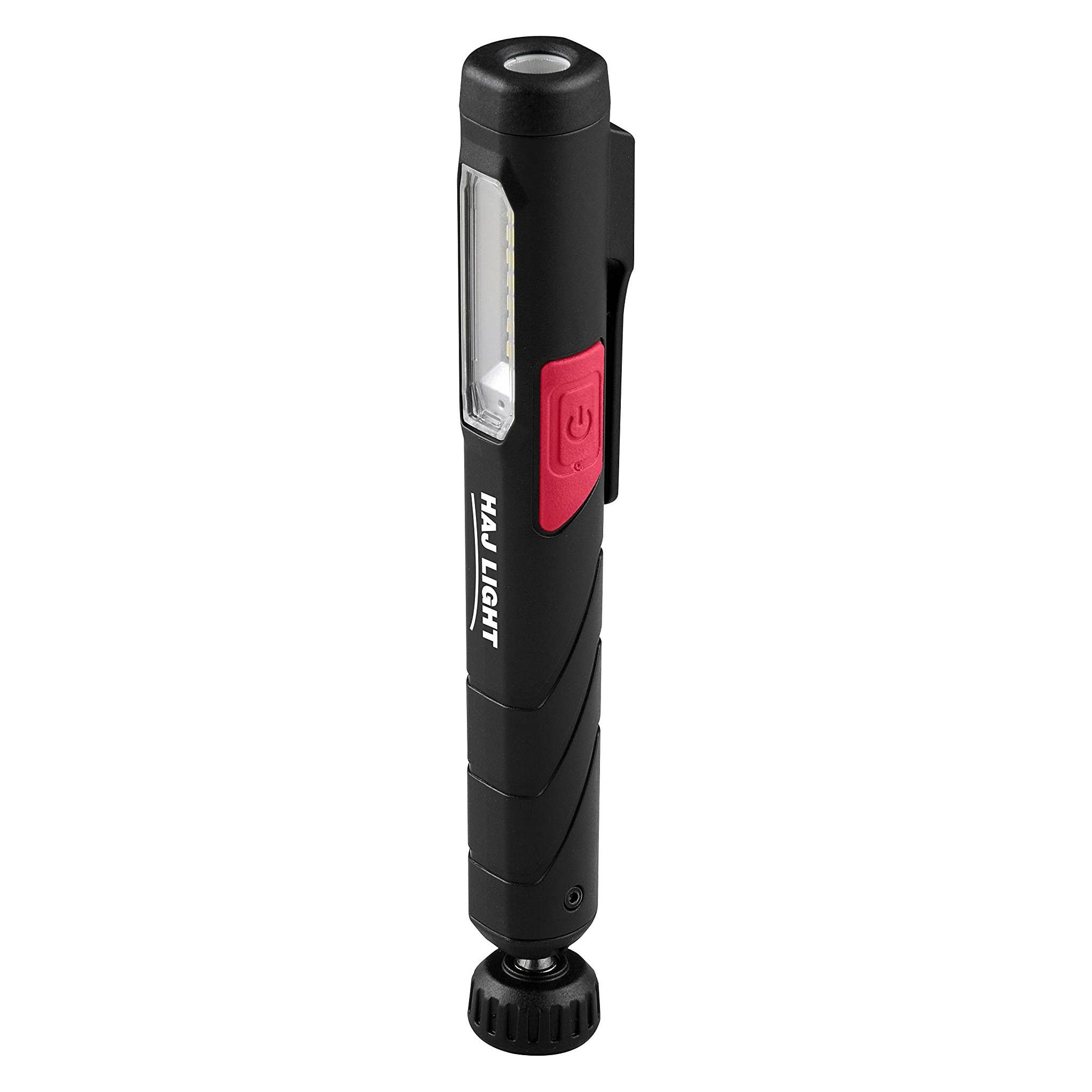 Helmuth A. Jensen LED pen light genopladelig 220+80 lumen med magnetisk kugleledsfod HAJ LIGHT (220 lm) (49HL220)