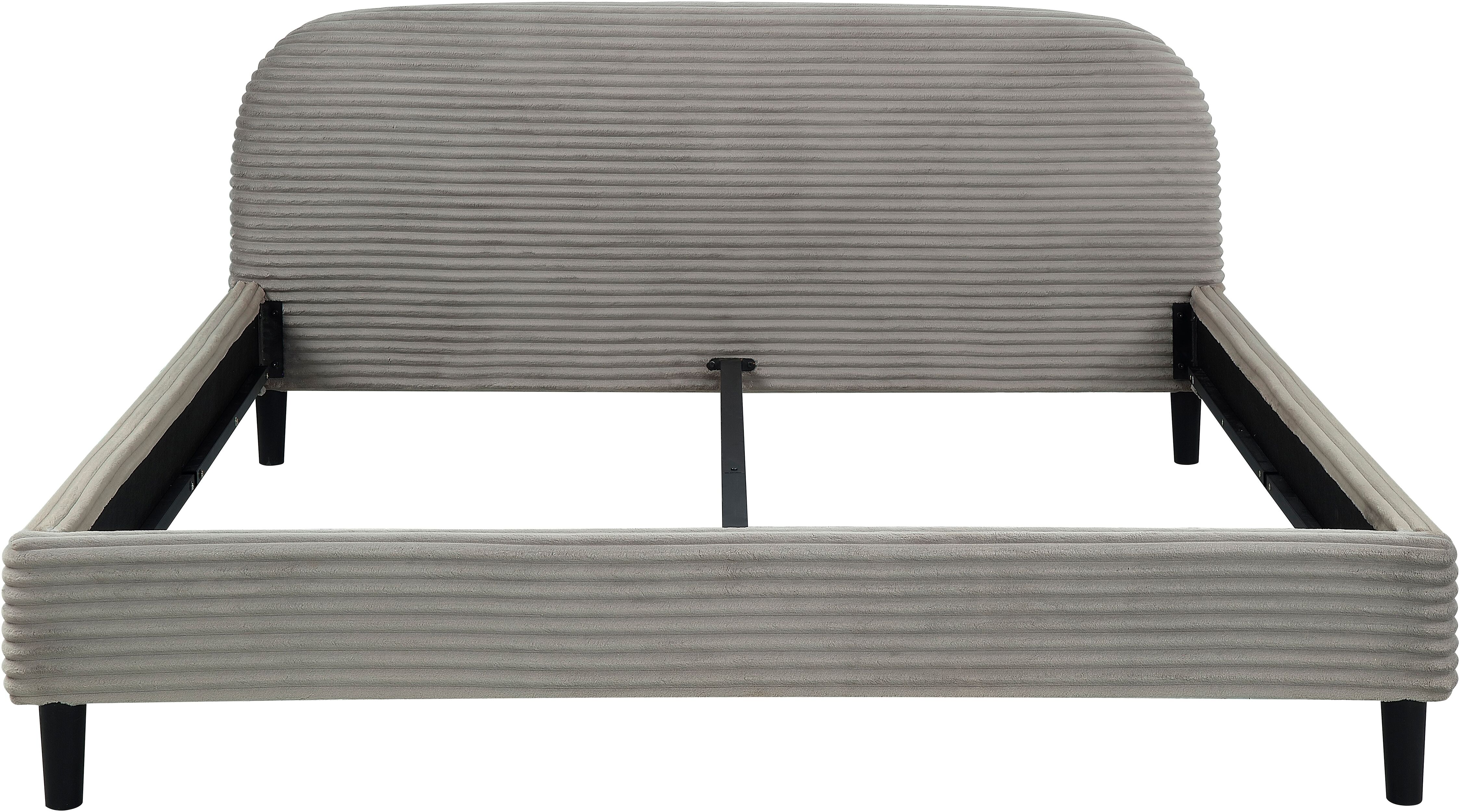 Polsterbett OTTO HOME "MARIANA", grau, B:193cm L:210cm, Betten, Polsterbett, 180 x 200 cm Bettrahmen, im trendy flauschigem Breitcord
