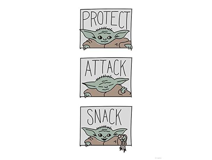 Komar Poster mural The Child Protect Attack Snack - Taille : 50 x 70 cm Sans cadre